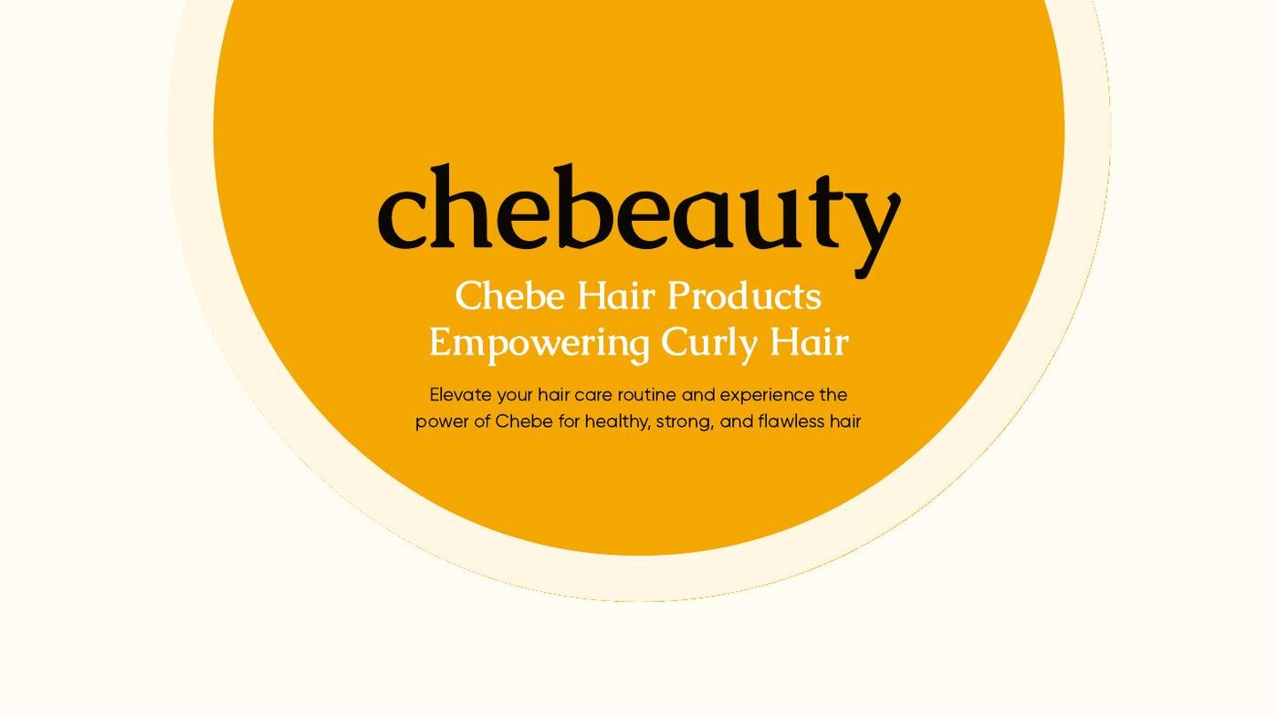 Cover slide of the Chebeauty deck: the chebeauty wordmark set on a gold circle above a line of subtitle text.